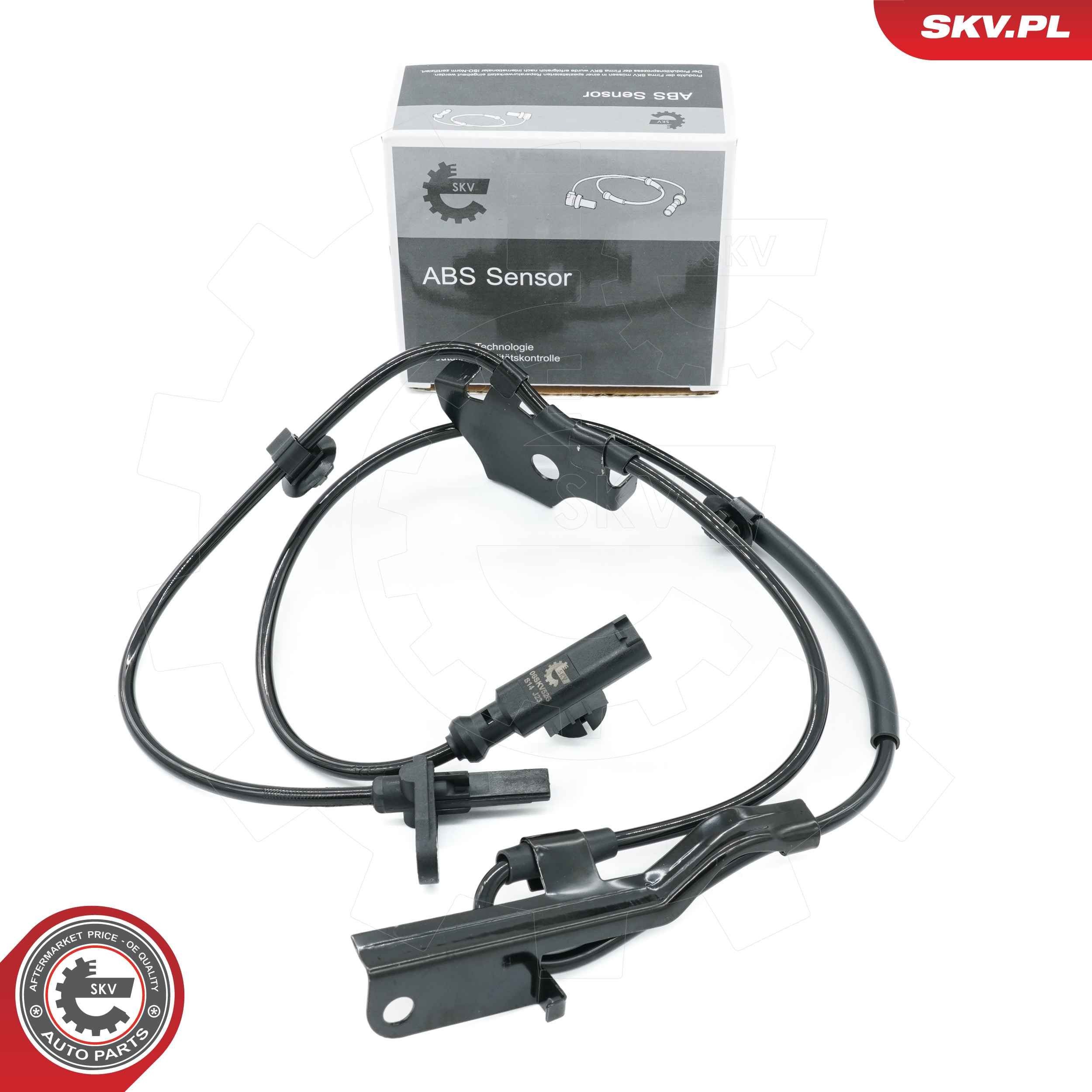 ESEN SKV Front Axle Left, 2-pin connector, 108mm, black Length: 108mm, Number of pins: 2-pin connector Sensor, wheel speed 06SKV526 buy