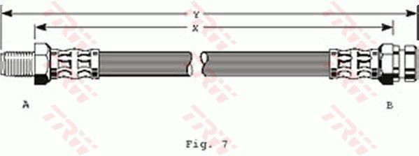 TRW 410 mm, M10x1 Length: 410mm, Thread Size 1: M10x1, Thread Size 2: M10x1 Brake line PHB246 buy