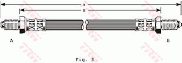 TRW 470 mm, 3/8 24 Length: 470mm, Thread Size 1: 3/8 24, Thread Size 2: 3/8 24 Brake line PHC232 buy