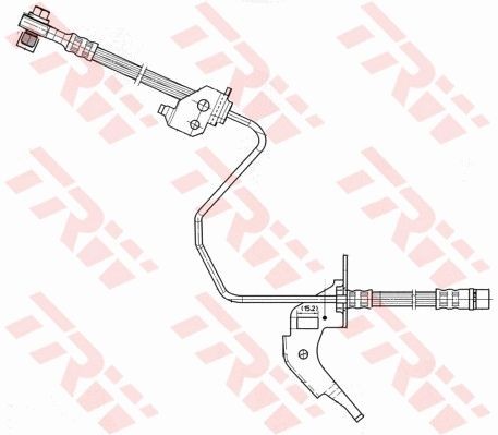 TRW PHD566 Flexible brake hose 530 mm, M10x1, Internal Thread