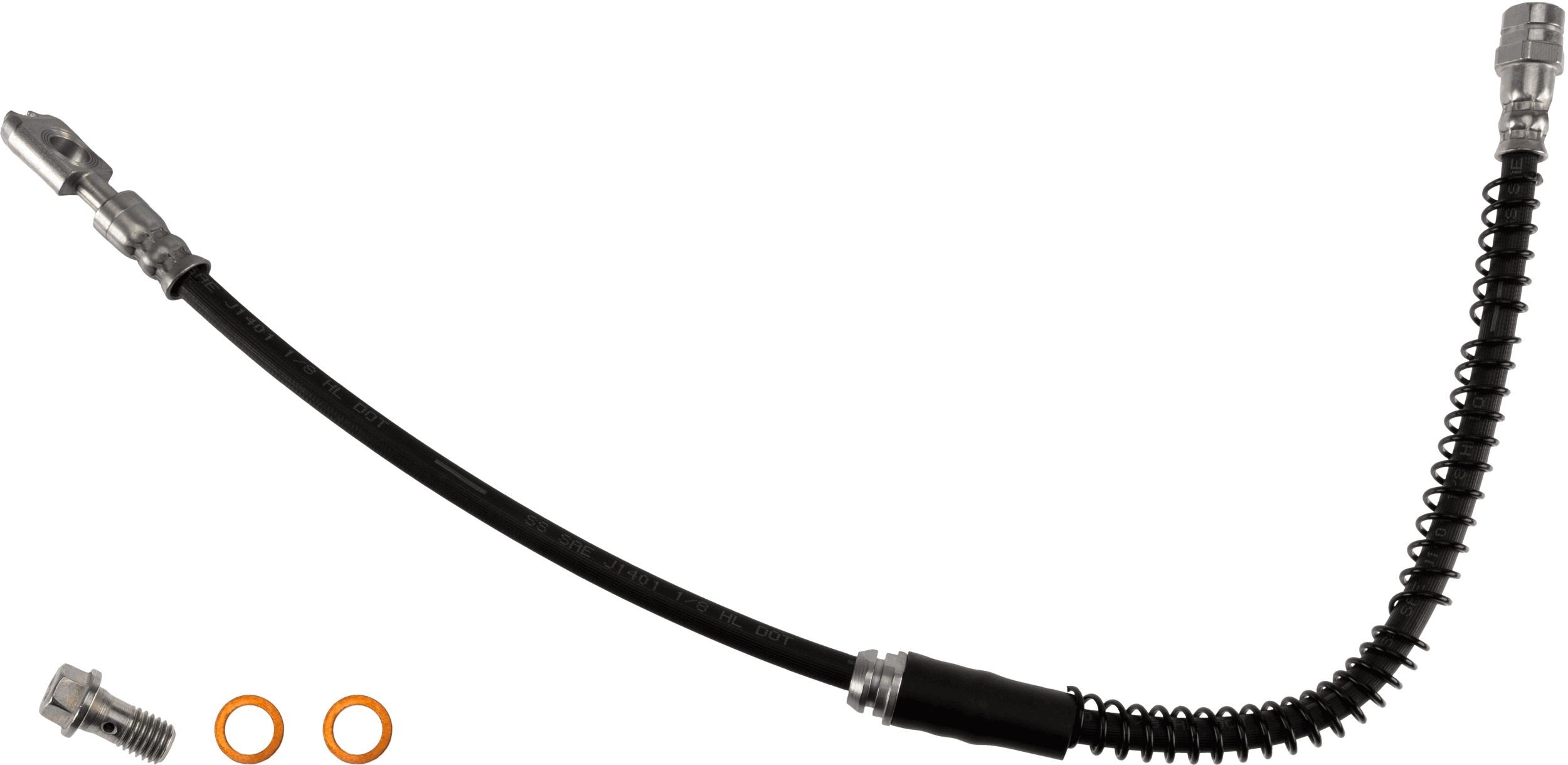 Flexible brake hose TRW 577 mm, M10x1, Internal Thread - PHD678