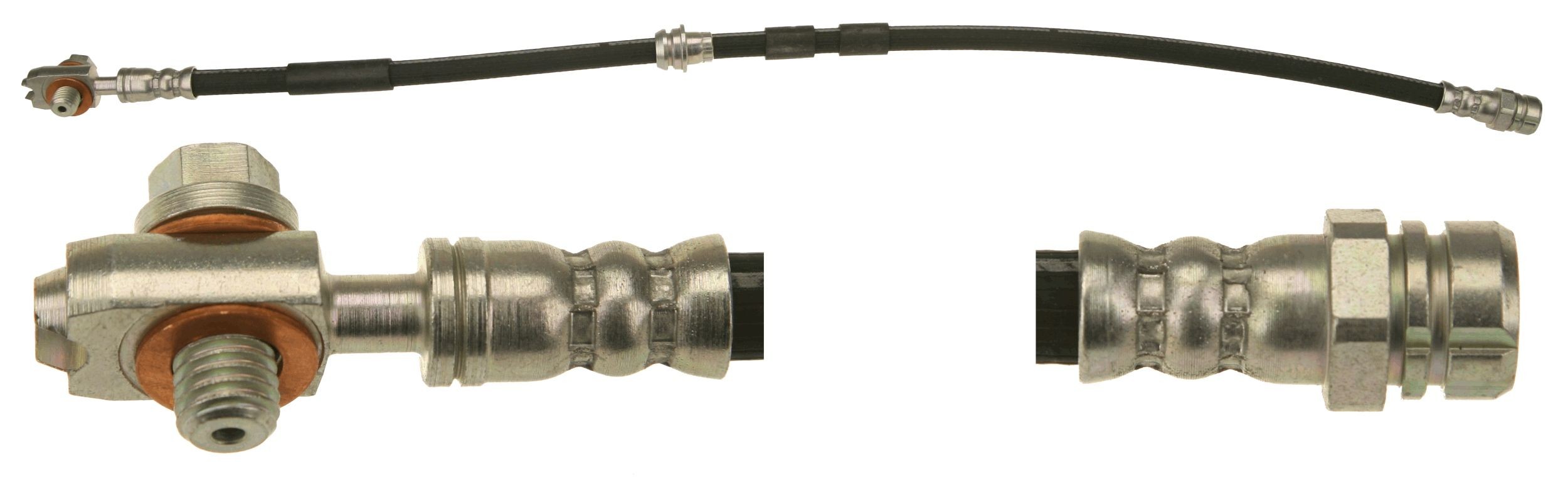 Flexible brake line TRW 580 mm, M10x1, Internal Thread - PHD938