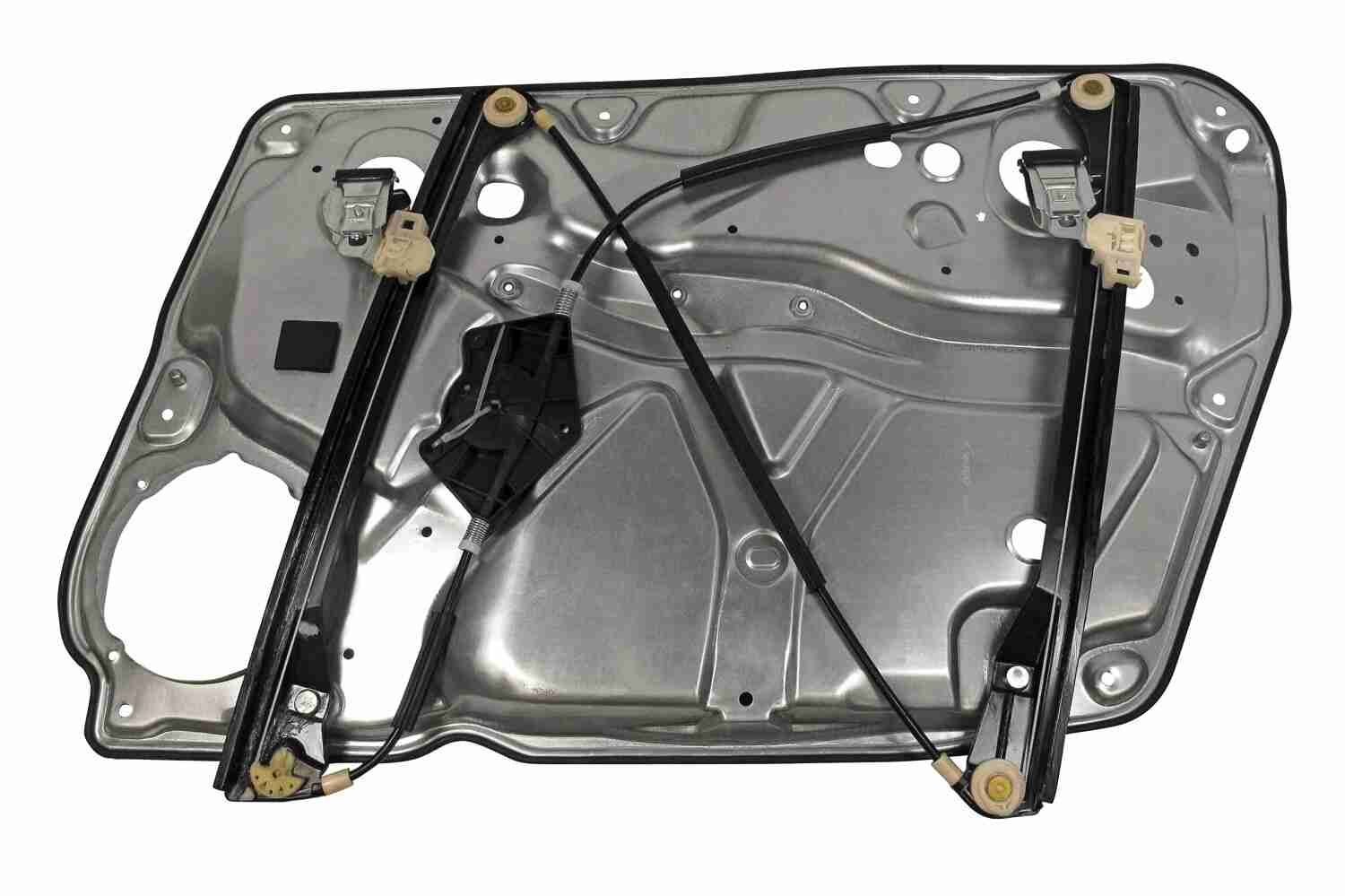 VAICO V10-6195 Window regulator Original VAICO Quality, Left Front, Operating Mode: Electric, with bolted-on plate, without electric motor, for left-hand drive vehicles
