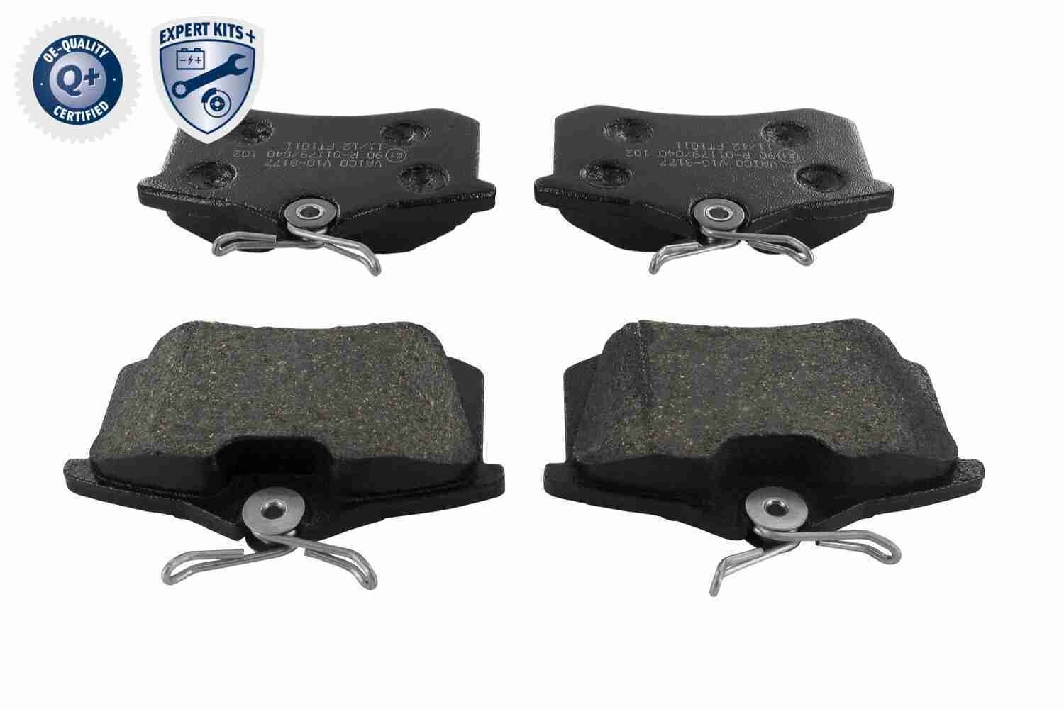 VAICO V10-8177 Brake pad set Q+, original equipment manufacturer quality, Rear Axle, excl. wear warning contact