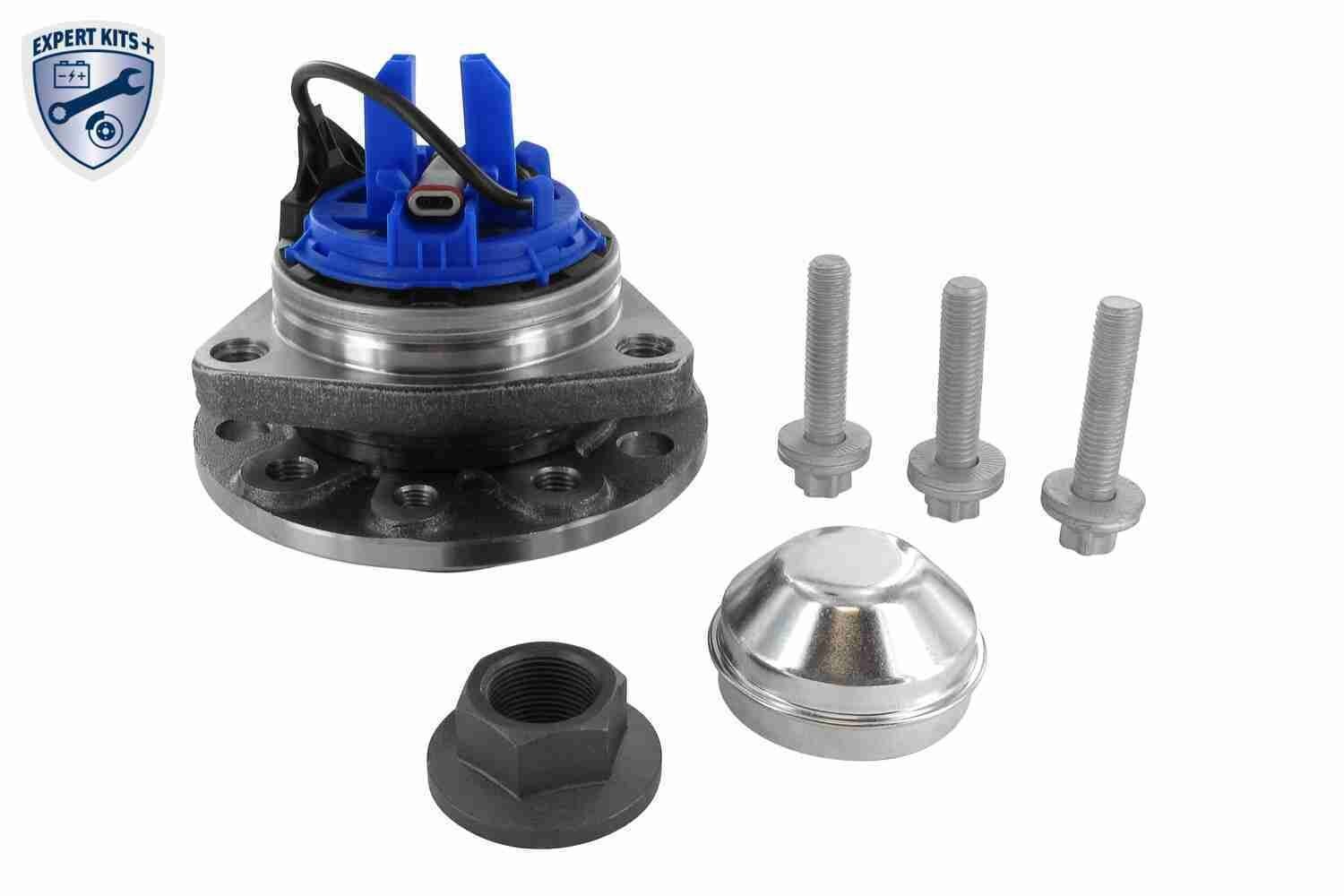 V40-0770 VAICO Wheel bearings SAAB Front Axle, with attachment material, EXPERT KITS +, with integrated magnetic sensor ring