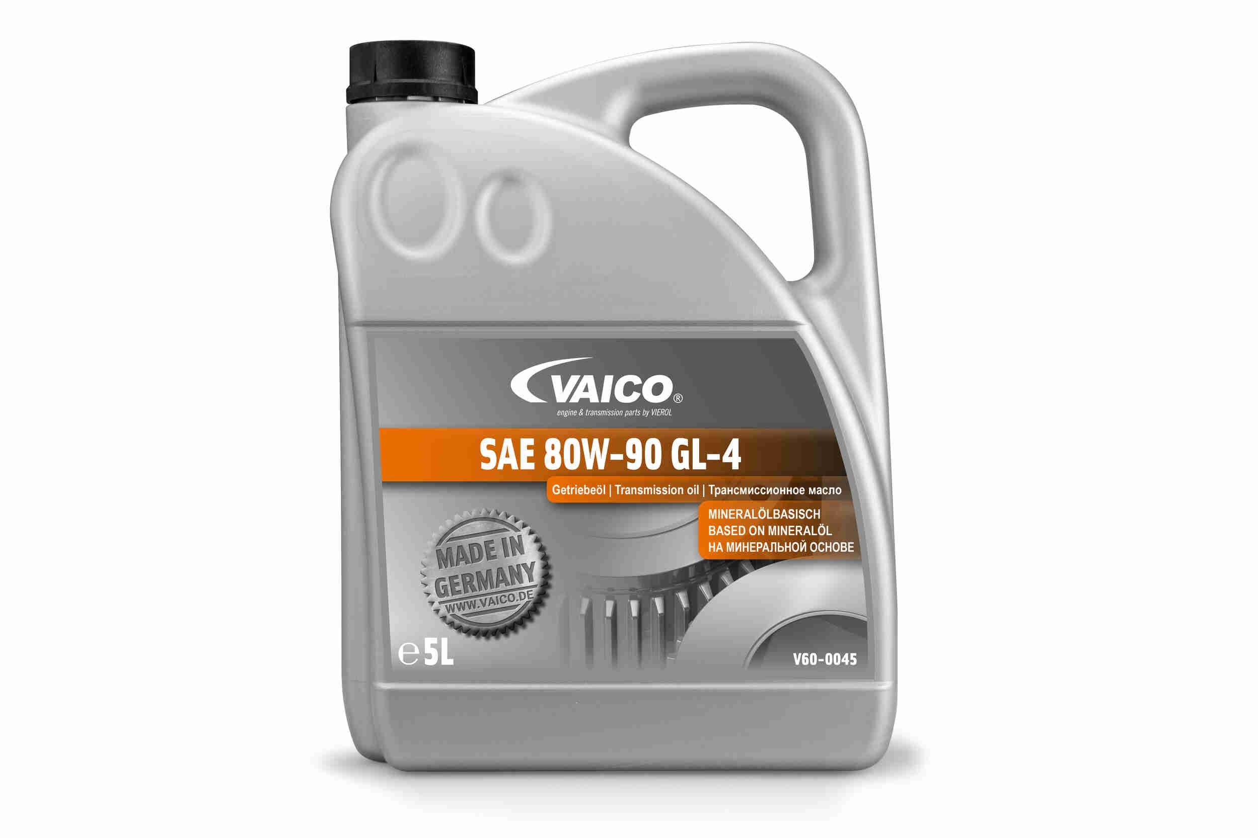 VAICO V60-0045 Manual Transmission Oil Capacity: 5l, 80W-90, Q+, original equipment manufacturer quality MADE IN GERMANY