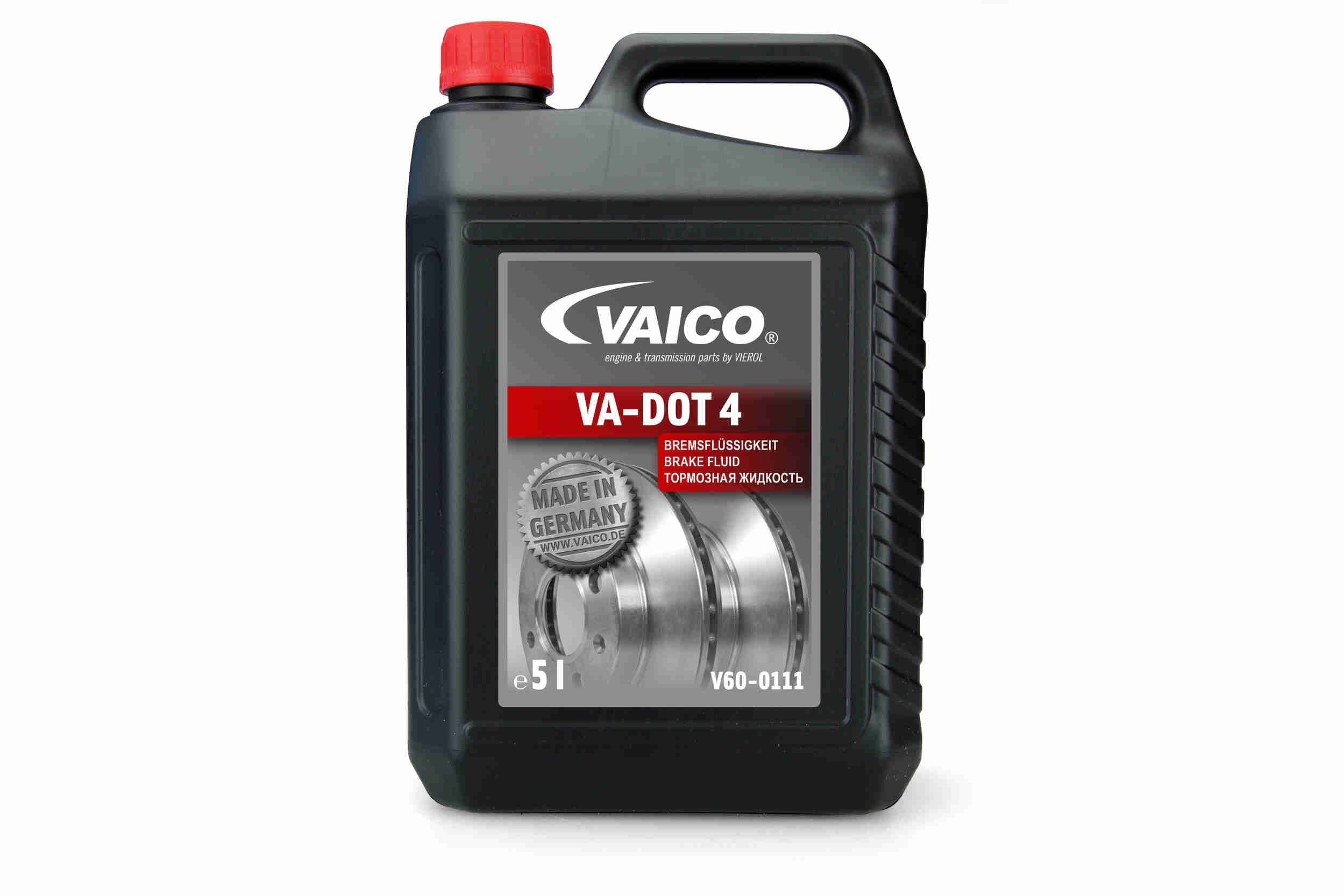 VAICO DOT 4 V60-0111 Brake Fluid 5l, Q+, original equipment manufacturer quality MADE IN GERMANY