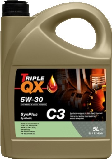 Buy Engine oil Triple QX petrol TQX.521776061 SYNPLUS, C3 5W-30, 5l, Synthetic Oil