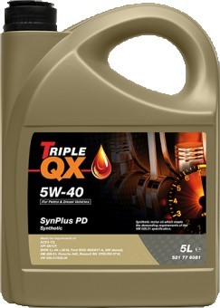 Buy Automobile oil Triple QX petrol TQX.521776081 SYNPLUS, PD 5W-40, 5l, Synthetic Oil