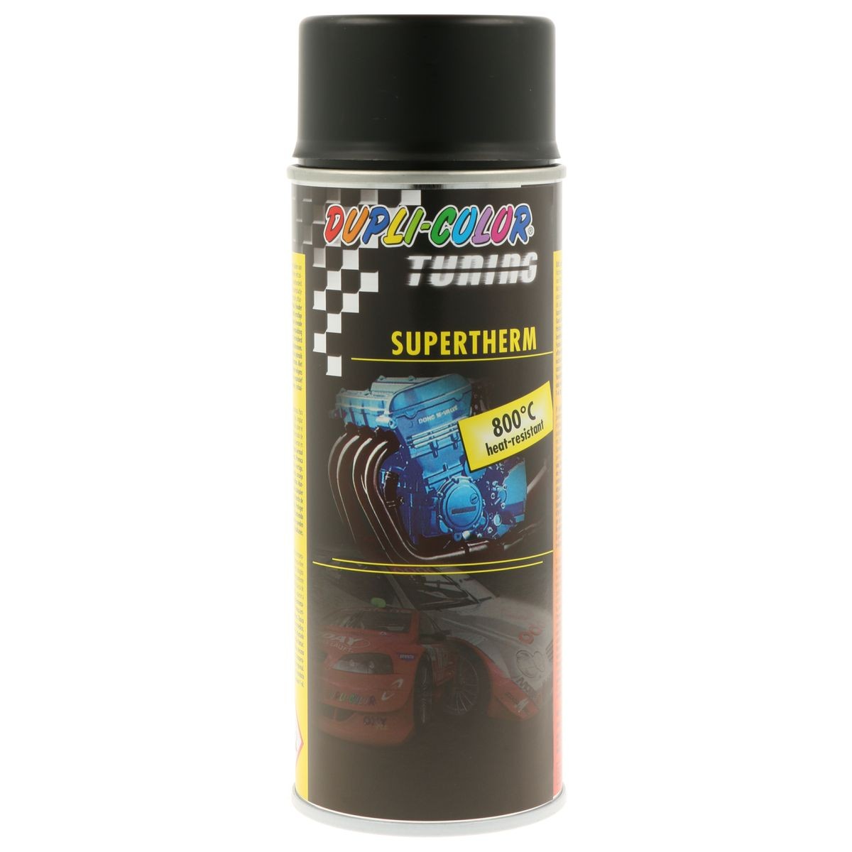 Bombe spray peinture haute température MOTIP noir brillant 150°C