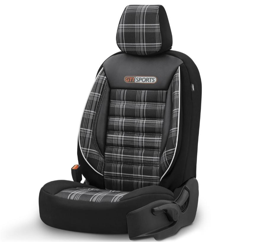 Otom OT00925 Auto seat covers HYUNDAI SANTA FE 2 (CM) black/grey, Polyester, Front and Rear