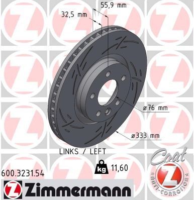 Great value for money - ZIMMERMANN Brake disc 600.3231.54