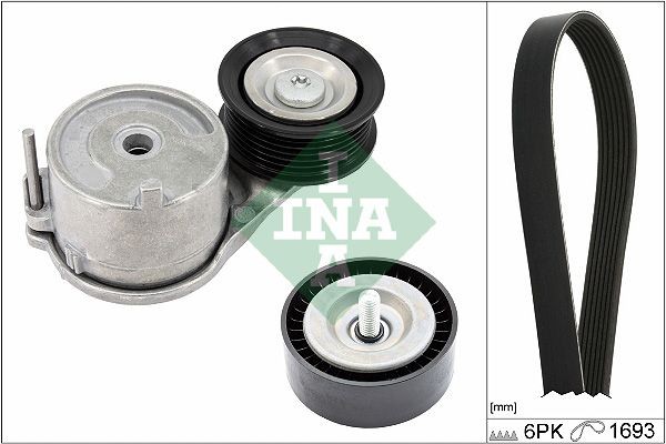 INA 529056210 Deflection / Guide Pulley, v-ribbed belt CM5Q 19A216 AB