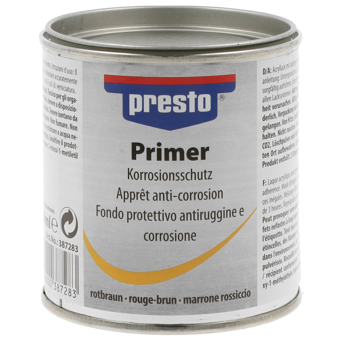 PRESTO 387283 Automotive primer paint Capacity: 200ml, Primer rotbraun 200ml