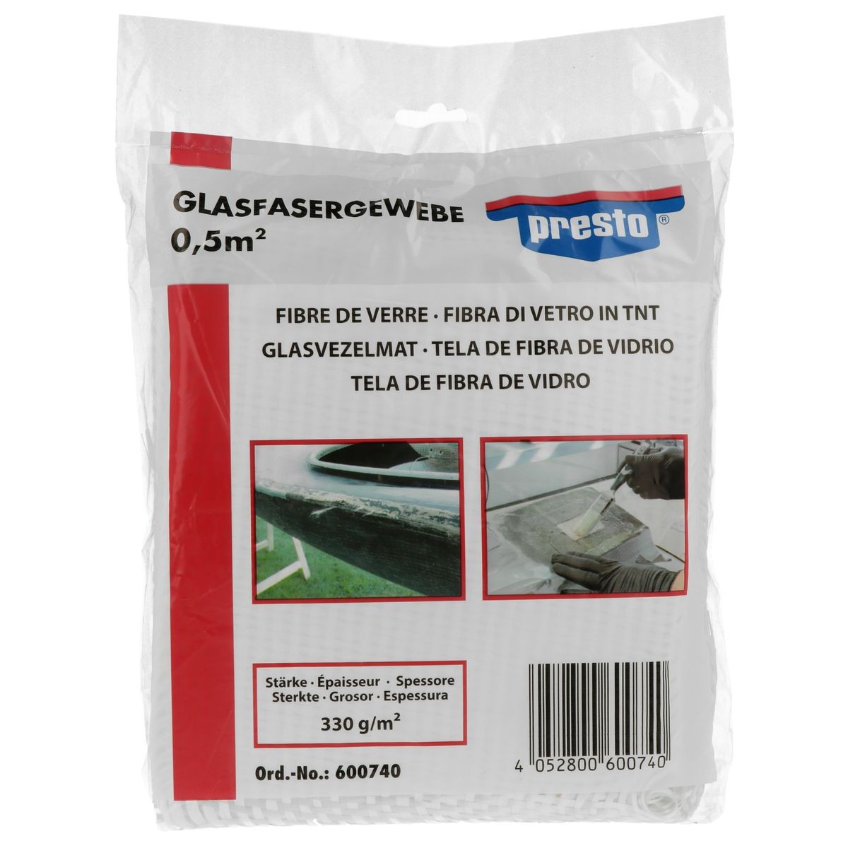 PRESTO 600740 Body filler for cars Glasgewebeband 0,5 qm