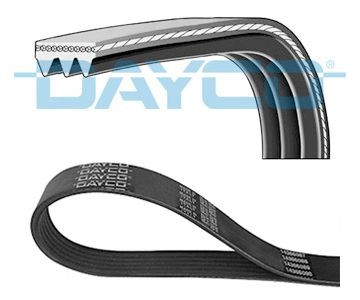 Original DAYCO 3x668 Auxiliary belt 3PK668 for NISSAN NOTE