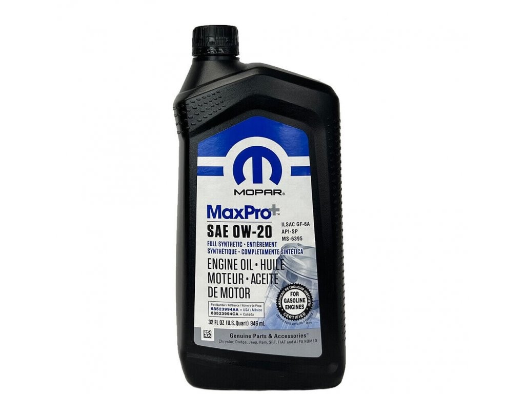 Auto oil 0W20 longlife diesel - 68523969CA MOPAR MaxPro+