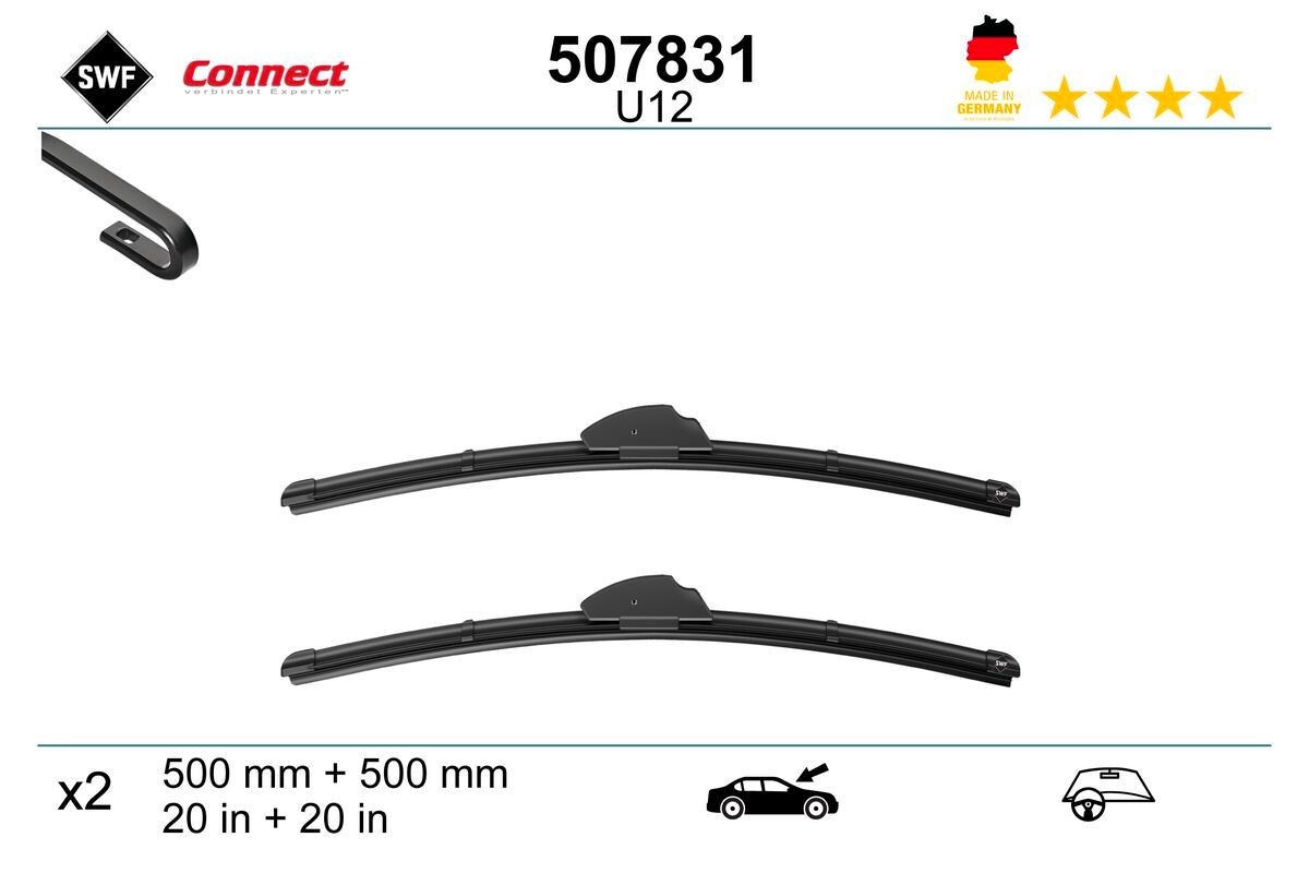 Original SWF U12 Windshield wipers 507831 for FORD ORION
