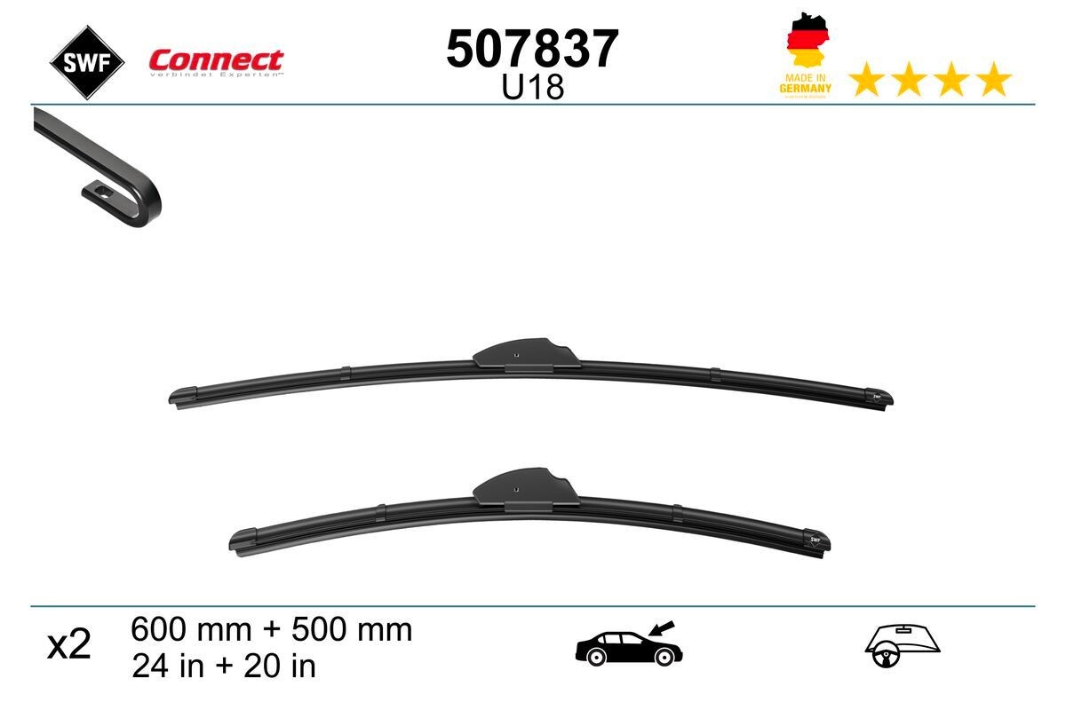 Opel VIVARO Window wipers 22777252 SWF 507837 online buy