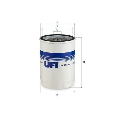 UFI 24.175.00 Fuel filter 12820742
