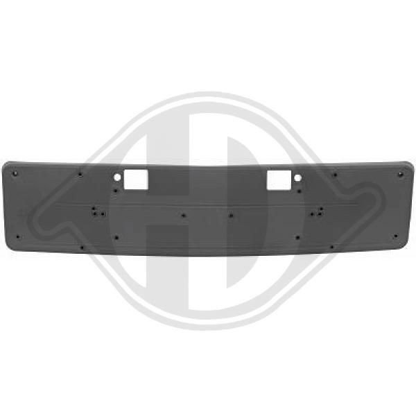 Licence plate holder / bracket DIEDERICHS Front, black - 1627061