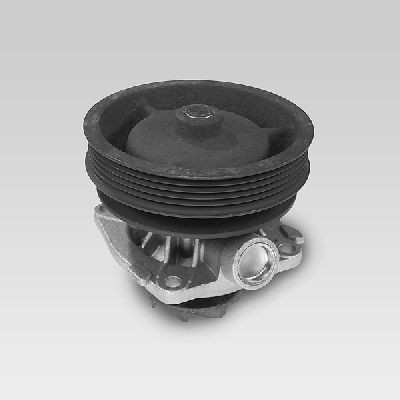 HEPU P122 Water pump with V-ribbed belt pulley, with double pulley, with seal, Mechanical, single-part housing