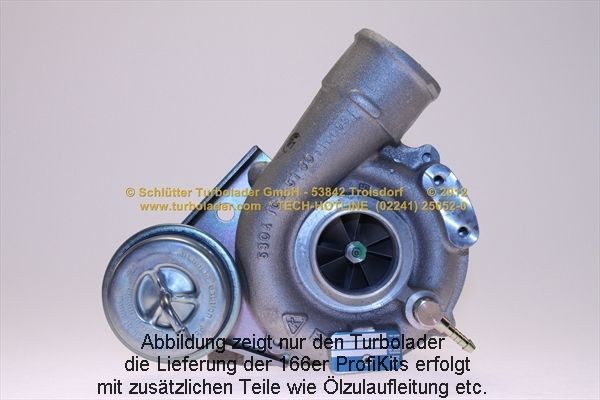 53039700073 SCHLÜTTER TURBOLADER PROFI KIT - with NEW org. BorgWarner Turbocharger Exhaust Turbocharger, with attachment material, with oil supply line Turbo 166-04080 buy