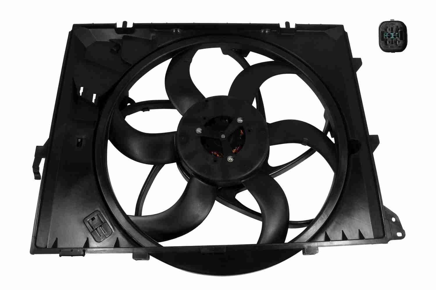 VEMO V20-01-0012 Fan, radiator for vehicles with air conditioning, Ø: 480 mm, 12V, 300W, with radiator fan shroud
