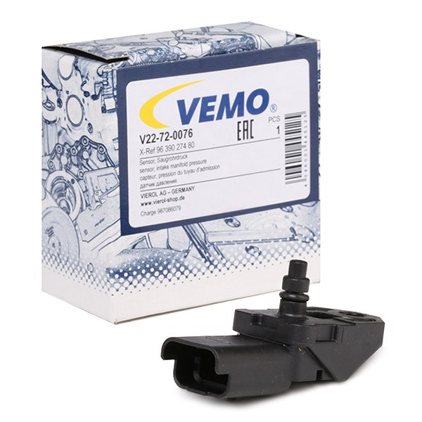 OE Original Sensor, Saugrohrdruck V22-72-0076 VEMO
