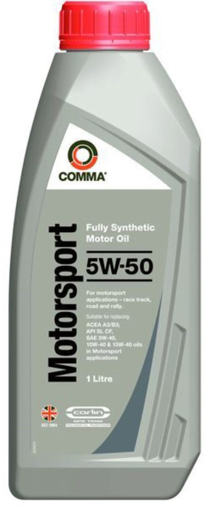 Engine oil COMMA 5W-50, 1l, Full Synthetic Oil longlife MS1L