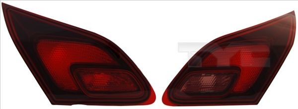 TYC 170285112 Rear lights Opel Astra J 1.4 LPG 140 hp Petrol/Liquified Petroleum Gas (LPG) 2013 price