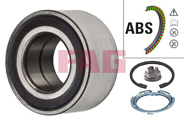 FAG Wheel hub bearing kit rear and front RENAULT Clio IV Hatchback (BH_) new 713 6308 40