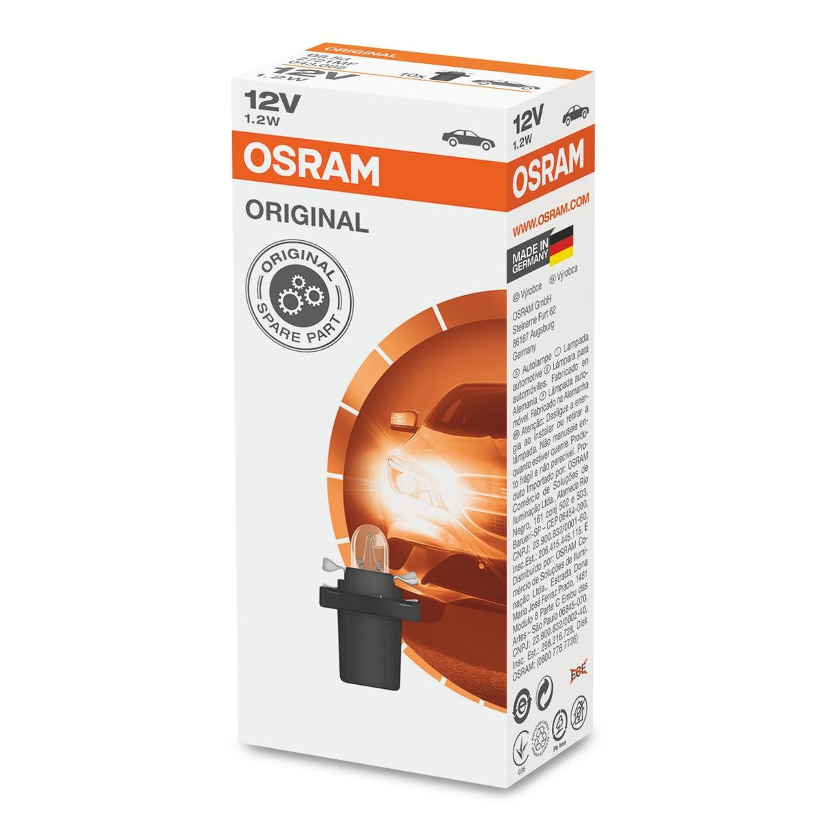 OSRAM 2721MF Gloeilamp, interieurverlichting voor VOLVO F 7 va originele kwaliteit