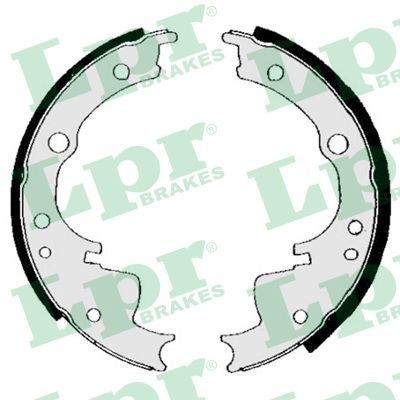 04330 LPR Drum brake pads PORSCHE 254 x 89 mm