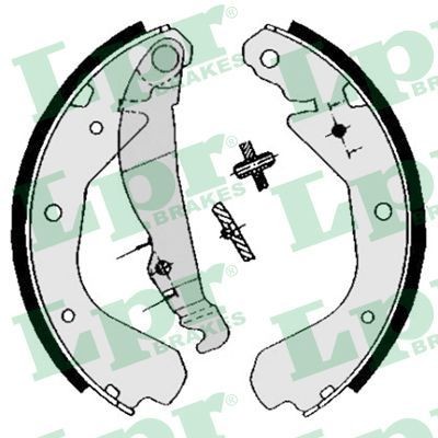 Drum brake shoe support pads LPR 200 x 46 mm, with handbrake lever - 04640