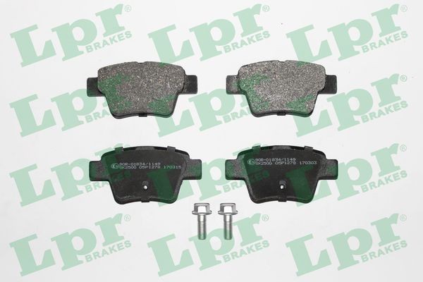 LPR 05P1278 Brake pad set with bolts/screws
