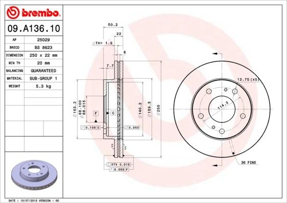 BREMBO 09A13610 Coolant thermostat Nissan Serena C23 2.0 TD 4WD 91 hp Diesel 1995 price