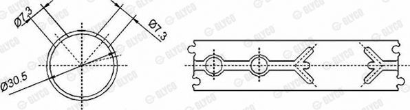 GLYCO Small End Bushes, connecting rod 55-3830 SEMI