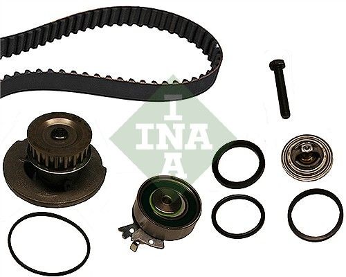 Opel MERIVA Water pump and timing belt kit INA 530 0004 31 cheap