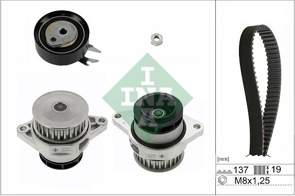 INA with water pump, Width 1: 19 mm Timing belt and water pump 530 0167 30 buy
