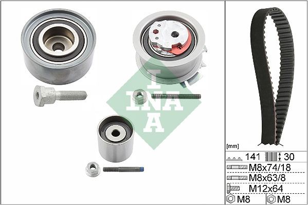 Volkswagen TOURAN Cam belt kit 2384992 INA 530 0463 10 online buy