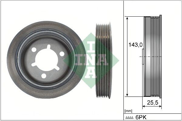 Original INA Tensioner pulley, v-ribbed belt 531 0037 10 for CITROЁN ZX