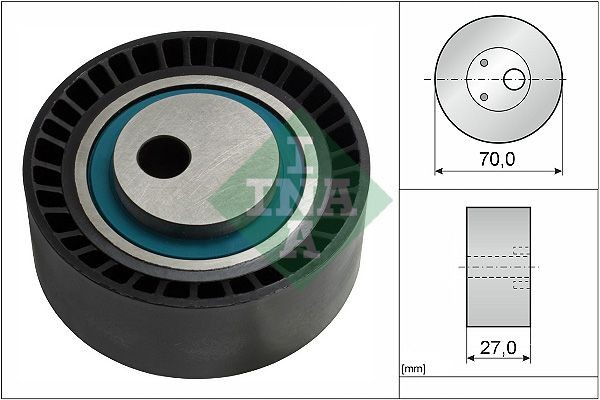 Original INA Belt tensioner pulley 531 0148 10 for PEUGEOT 206