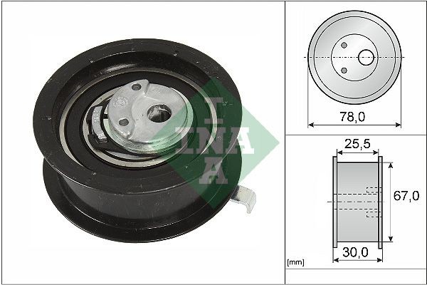 INA 531025130 Timing belt tensioner pulley 028109243F