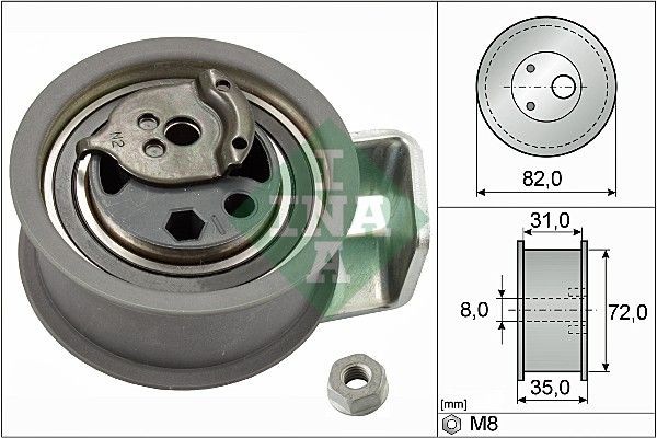 Volkswagen BORA Timing belt tensioner pulley INA 531 0436 20 cheap