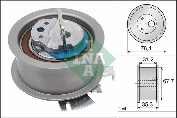 Skoda Timing belt tensioner pulley INA 531 0565 30 at a good price