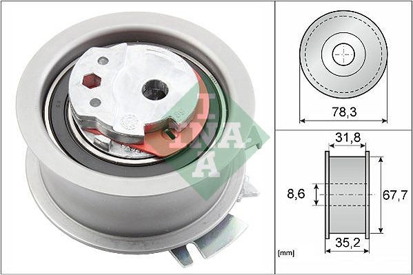 INA 531 0628 30 DODGE Timing belt tensioner pulley