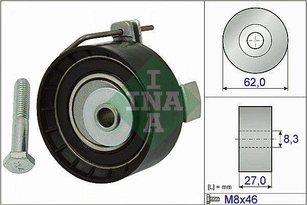Mazda Timing belt tensioner pulley INA 531 0813 10 at a good price