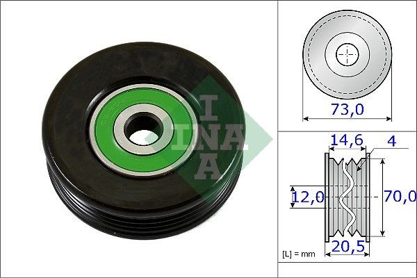 Original INA Belt tensioner pulley 531 0852 10 for TOYOTA AVENSIS