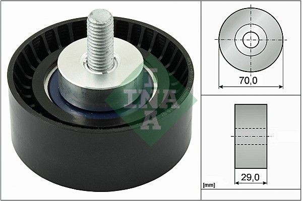 Iveco Deflection / Guide Pulley, v-ribbed belt INA 532 0298 10 at a good price